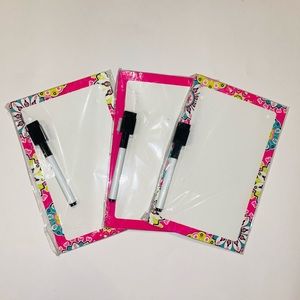 Staples Set of 3 Pink Dry Erase Boards
